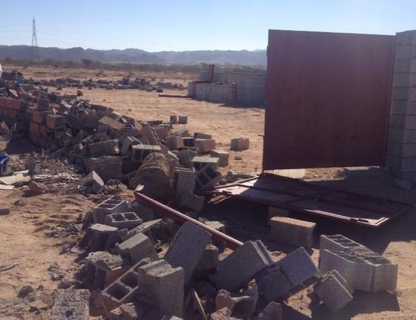 المنزل المهدوم