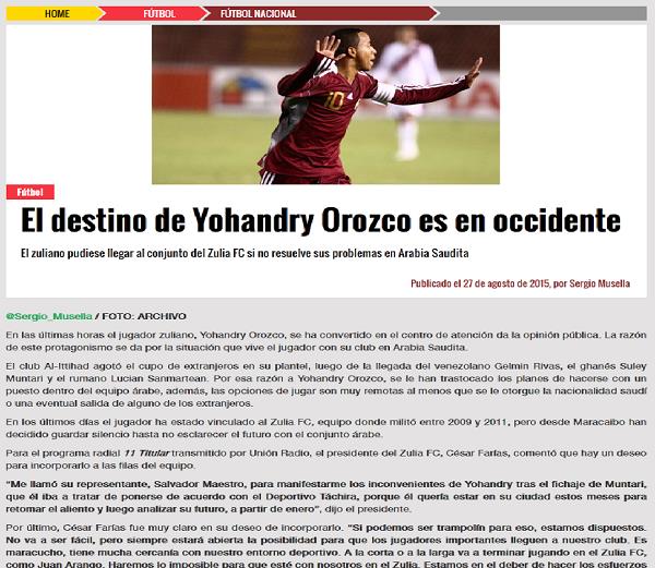 فنزويلية تكشف وجهة لاعب الاتحاد في الفترة المقبلة