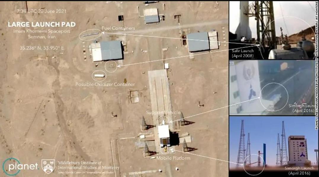 إيران تفشل مجدداً في إطلاق صاروخ إلى الفضاء.. وصور تظهر استعدادات لمحاولة أخرى