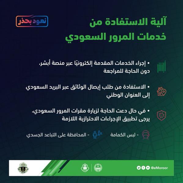 المرور يضع شرطين للراغبين في زيارة مقراته.