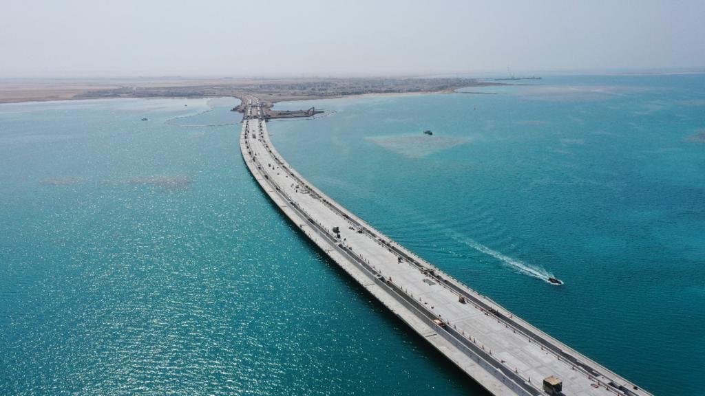 اكتمال الأعمال الهيكلية لجسر جزيرة 