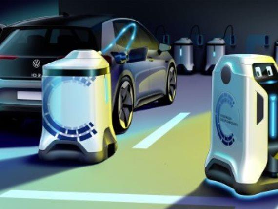 روبوت لإعادة شحن السيارات الكهربائية المتوقفة بشكل مستقل 