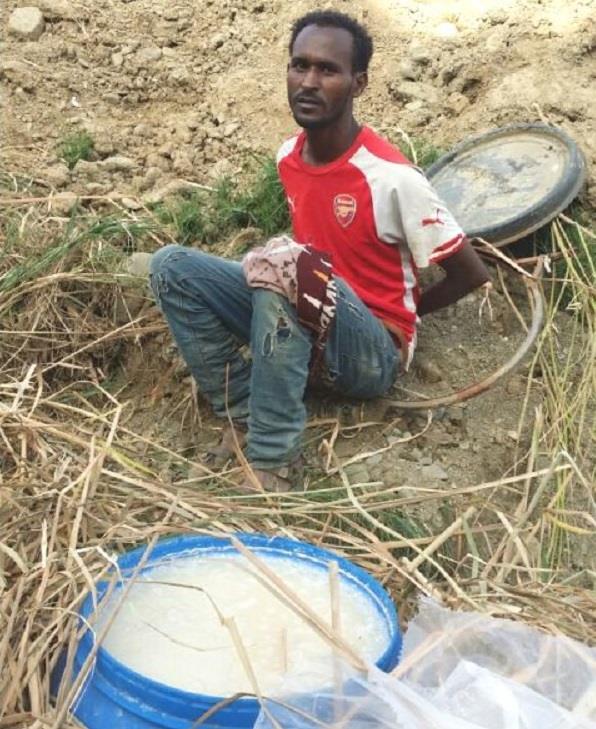 رأس ماعز في مداهمة لمصنع خمور بمحايل عسير ! رأس ماعز في مداهمة لمصنع خمور بمحايل عسير !