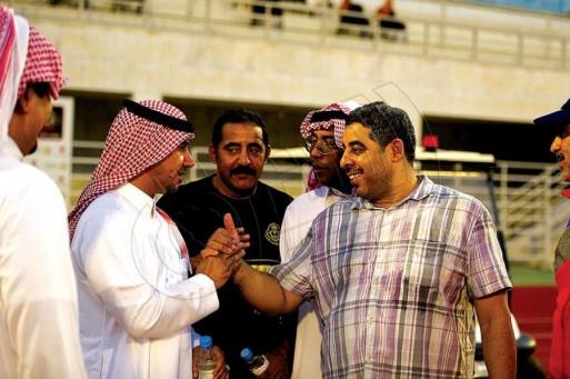 معدي الهاجري والبحيصي بعد احتواء المشكلة