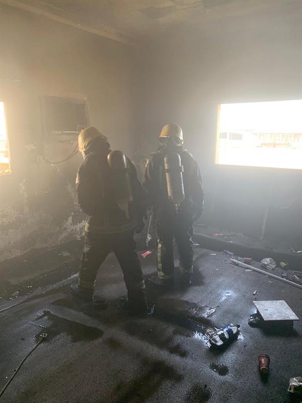 تماس كهربائي يتسبب في حريق شقة بجازان