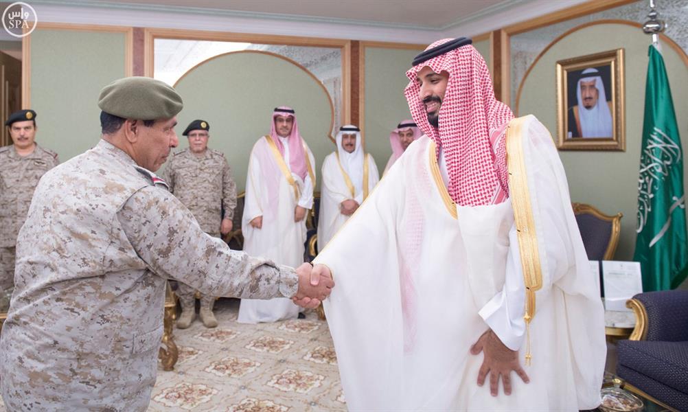محمد بن سلمان يستقبل كبار قادة ومسؤولي وزارة الدفاع بمناسبة عيد الفطر