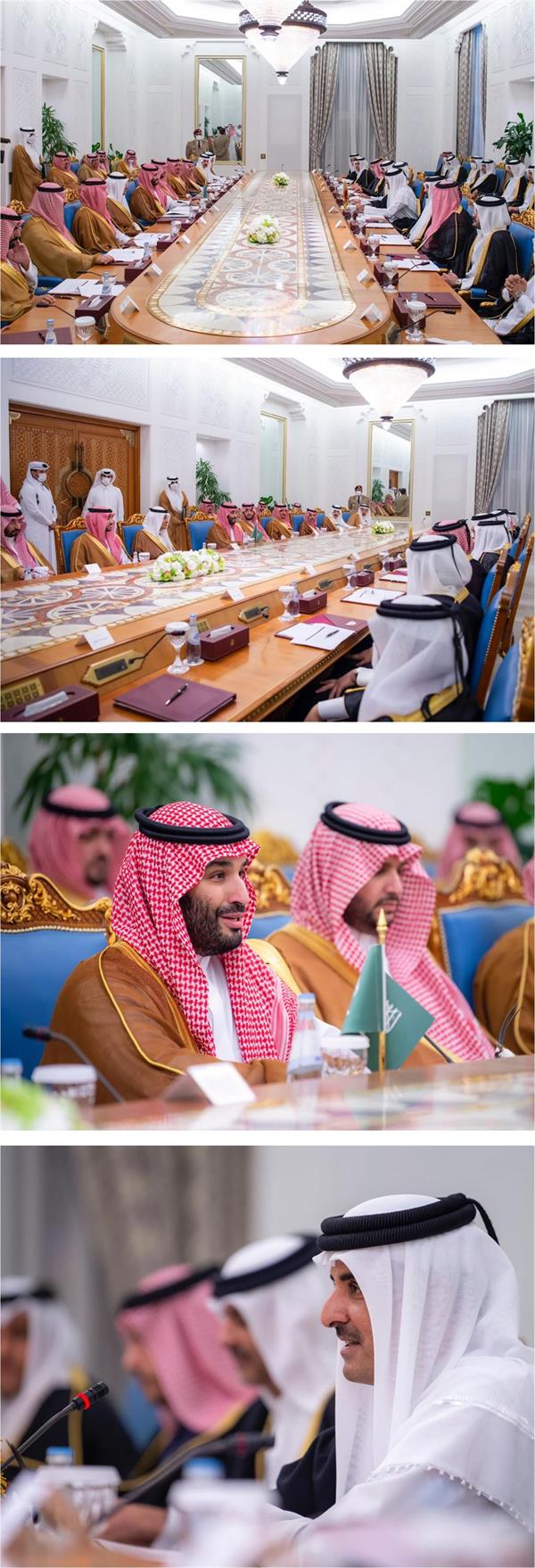 ولي العهد وأمير قطر يرأسان الاجتماع السادس لمجلس التنسيق السعودي القطري