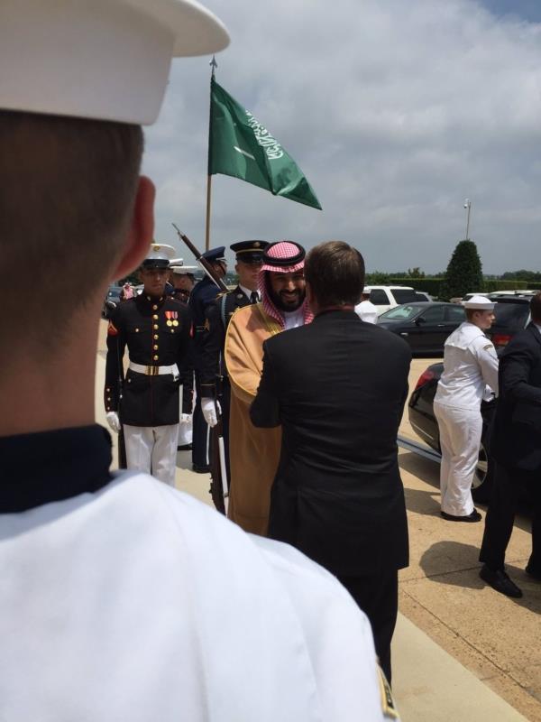 صور من مراسم استقبال الأمير محمد بن سلمان في 