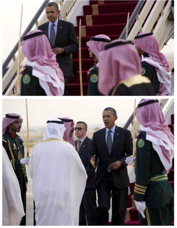 الرئيس الأمريكي باراك أوباما يصل إلى الرياض