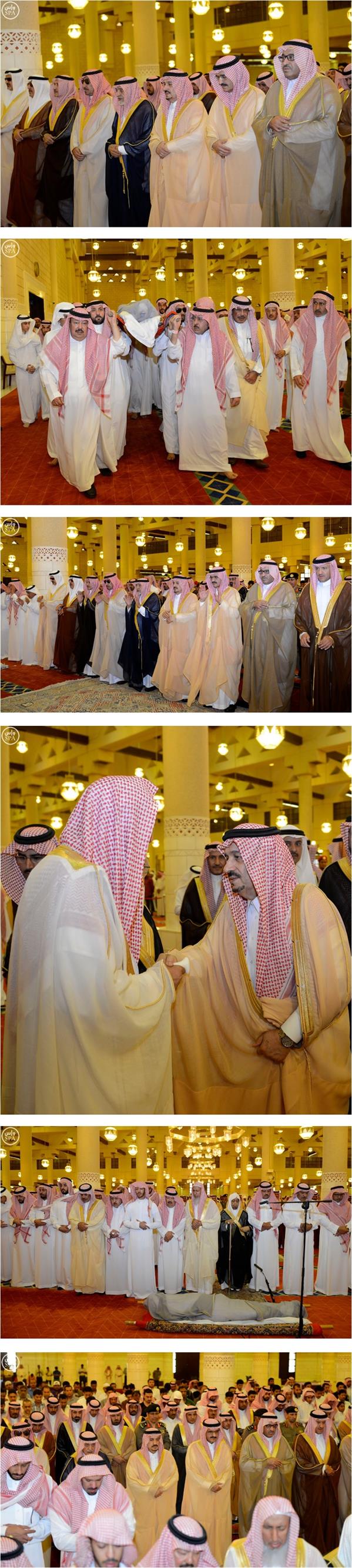 أمير الرياض يؤدي صلاة الميت على الأمير أحمد بن سعود