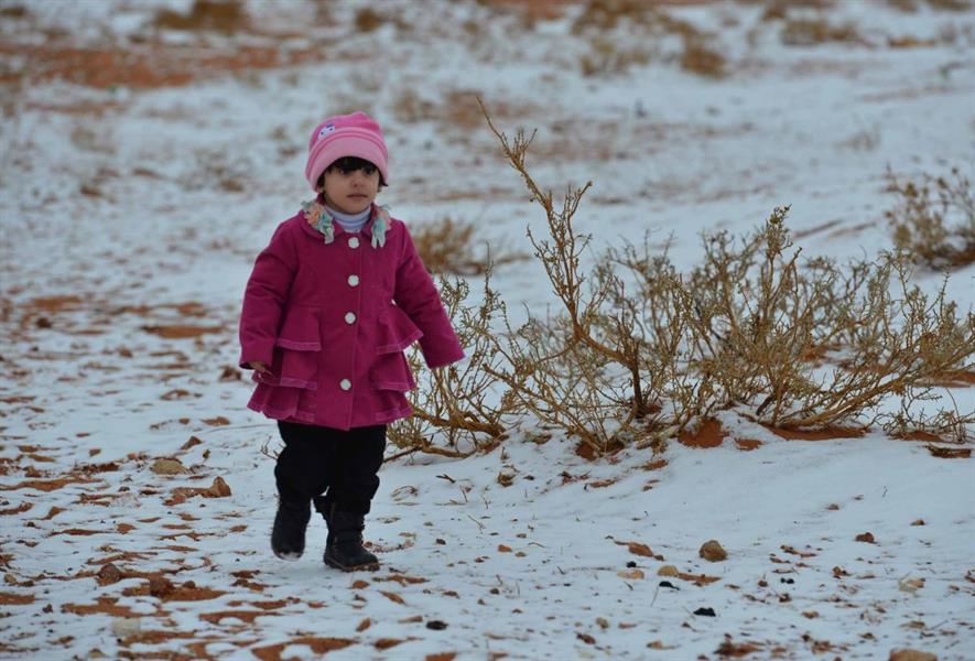 صور وفيديوهات لمناظر الثلوج الخلابة وهي تغطي مسطحات المناطق الشمالية