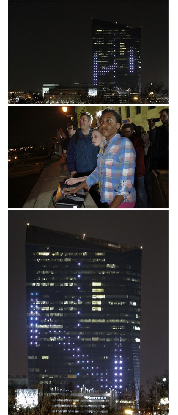 أضخم لعبة فيديو جيمعلى واجهة ناطحة سحاب