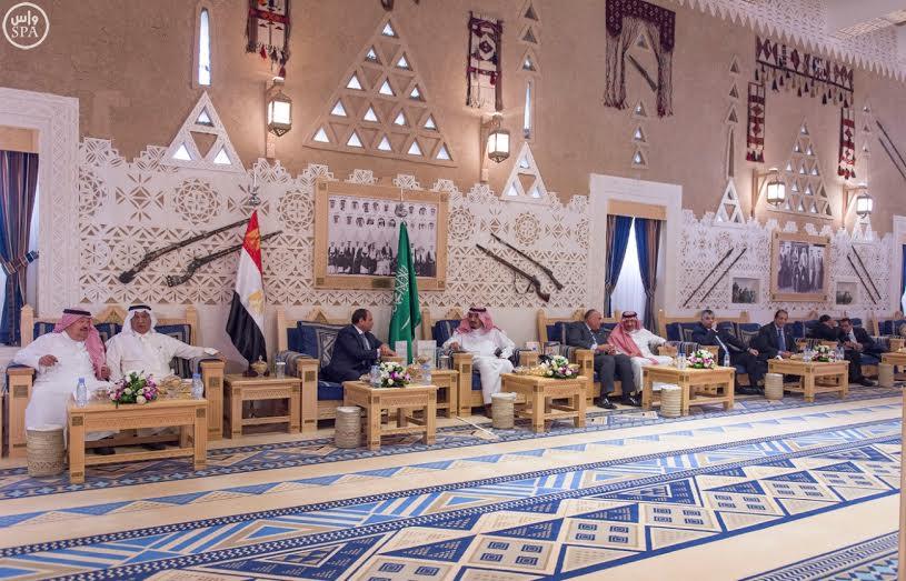 خادم الحرمين يستقبل الرئيس السيسي