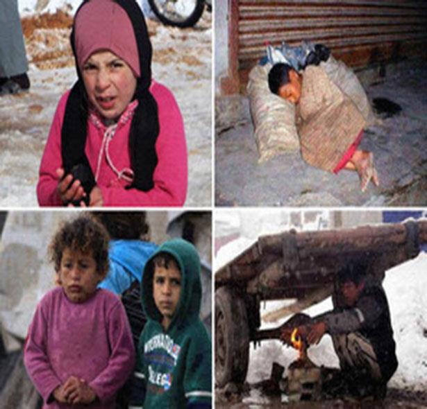 أطفال سوريا يجسدون الألم والموت بصور ترتجف برداً وخوفاً