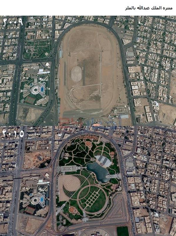 صور بالأقمار الصناعية تبرز التوسع العمراني ونشأة مواقع هامة بالعاصمة الرياض