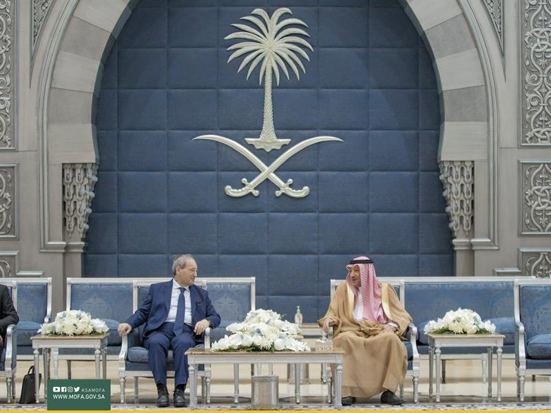 نائب وزير الخارجية يستقبل وزير الخارجية والمغتربين في سوريا 