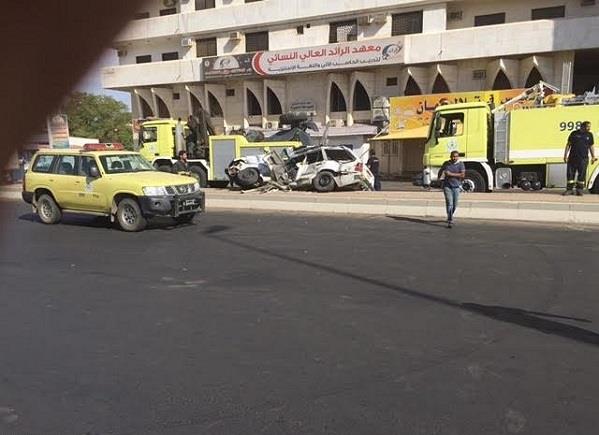 بالصور.. دورية شرطة تشارك في حادث مروري مروع بتبوك