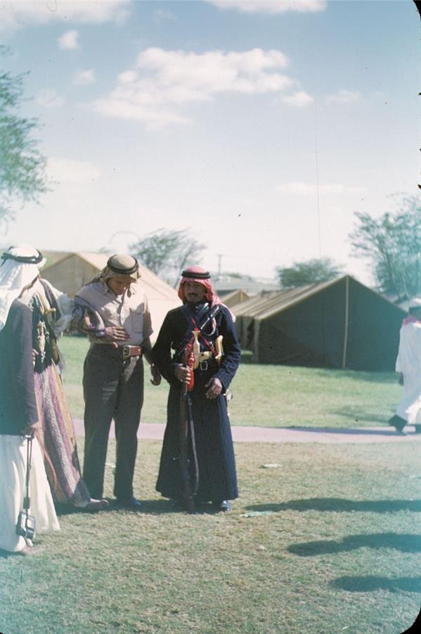 مراسم استقبال الملك سعود في أرامكو