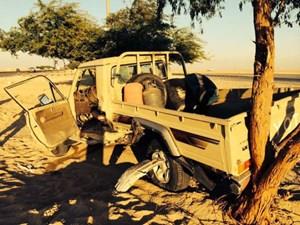 السيارة بعد الحادث