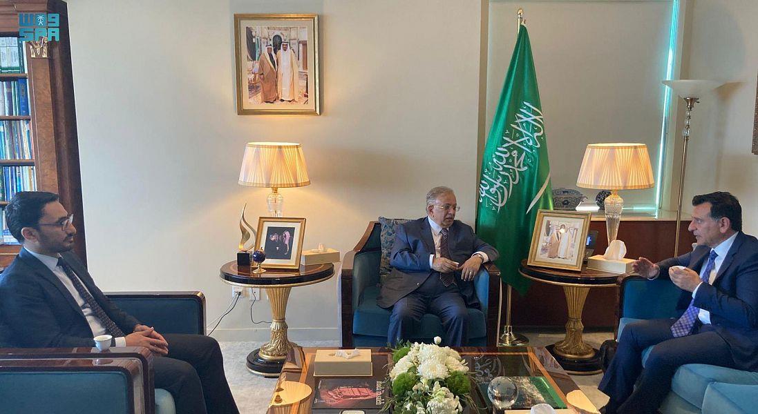 السفير المعلمي يلتقي بمندوب المملكة الأردنية الهاشمية المعين حديثاً لدى الأمم المتحدة