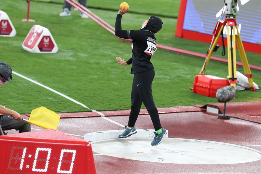 سارة الجمعة تحتل المركز السادس في مسابقة دفع الجلة بـ 