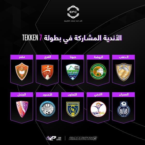 الأحد.. 41 ناديًا يتنافسون في بطولة كأس الاتحاد للعبة Tekken 7