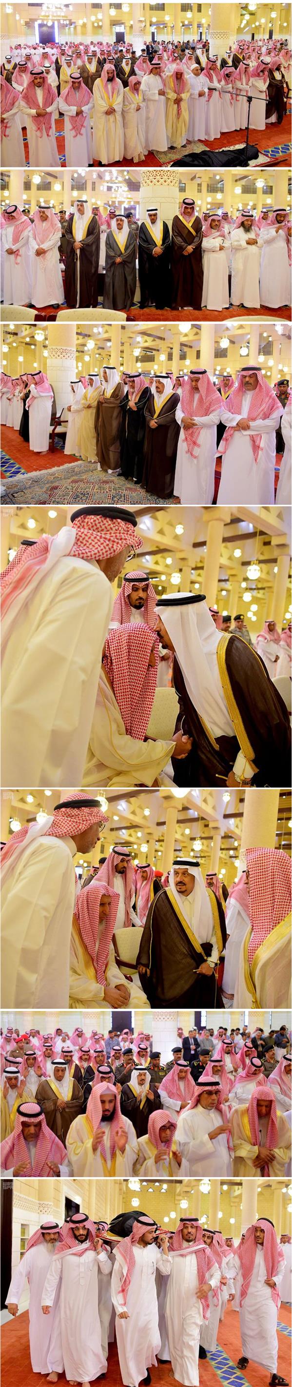 أمير الرياض يؤدي صلاة الميت على الأمير مشاري بن محمد بن عياف