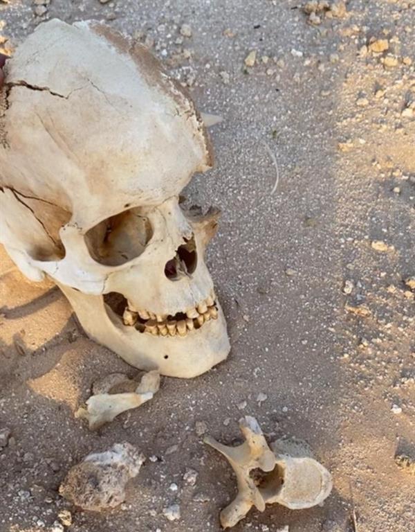 مياه السيول تكشف رفات بعض الموتى بالأفلاج (صورة)  