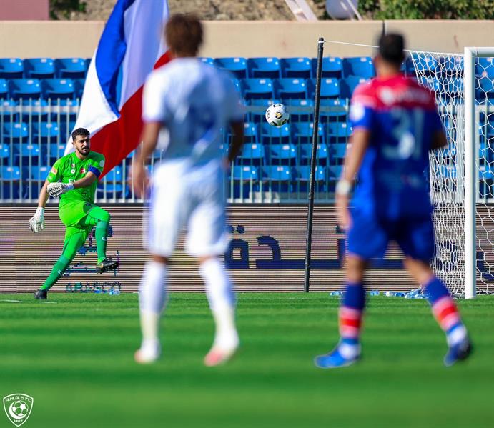 جانب من مباراة الهلال وأبها