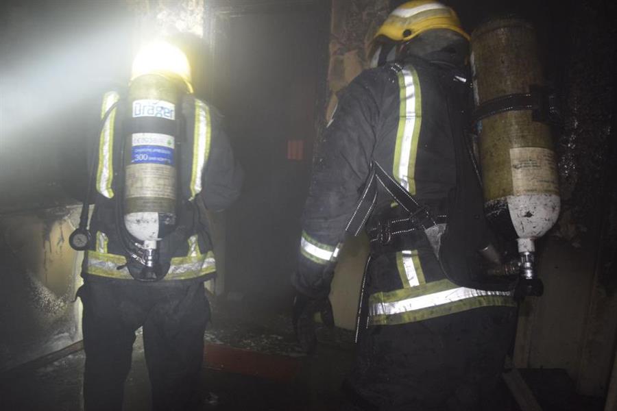 حريق شقة بجدة