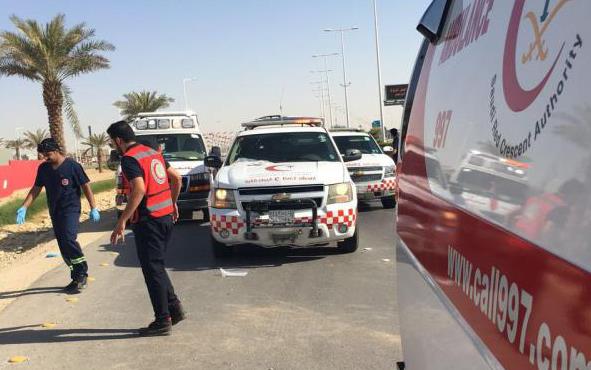 إصابة 4 أشخاص في حادث على طريق أبوبكر مع العروبة 