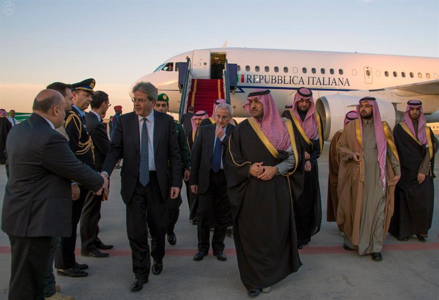 وزير خارجية ايطاليا ورئيس وزراء لبنان يصلان الرياض