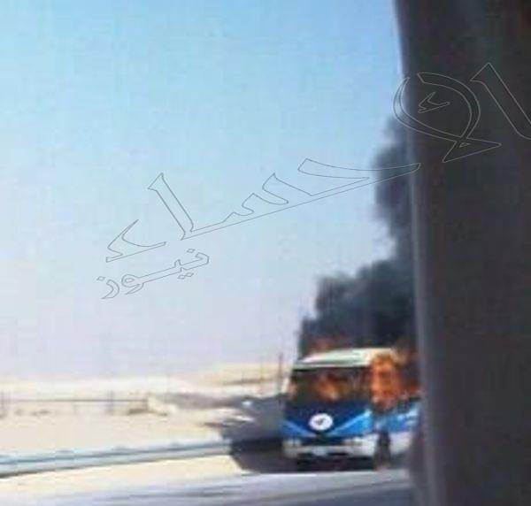 حافله محترقه