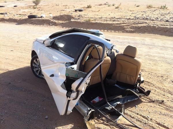 السيارة بعد الحادث