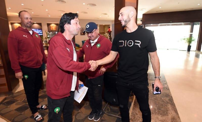 بالصور .. أمرابط يدعم المغرب في كأس العرب