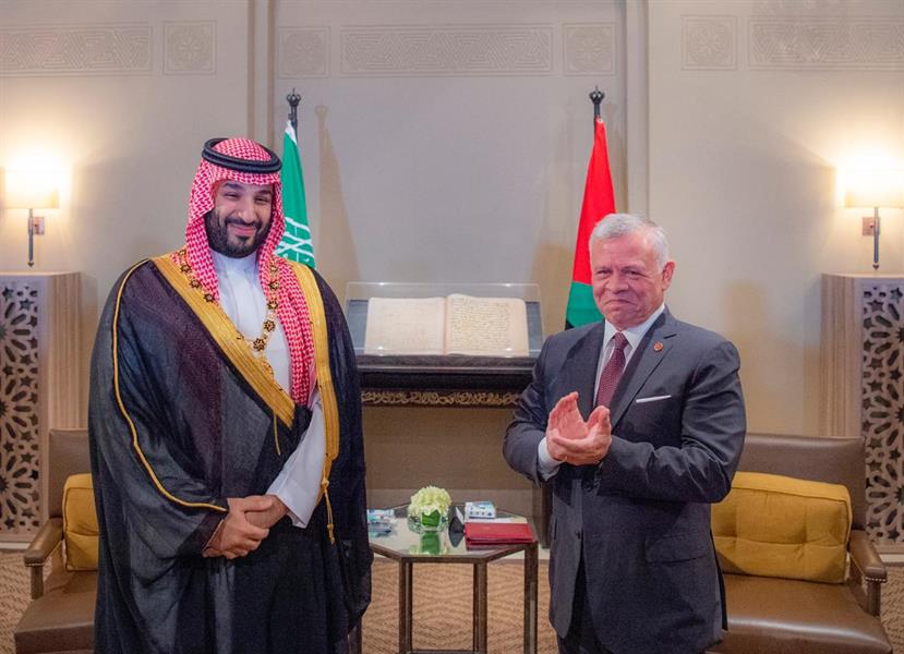 ولي العهد وملك الأردن يعقدان لقاءً ثنائياً وجلسة مباحثات موسعة