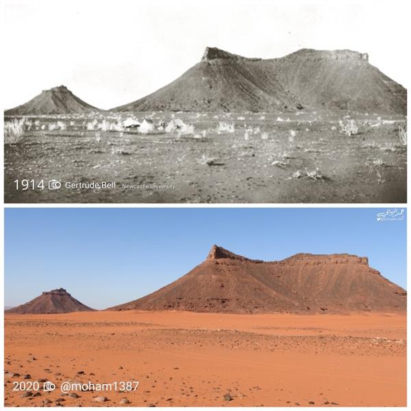 مواطن يوثّق مقارنة بين مناطق في المملكة التقطت لها صور قبل 100 عام ووضعها الحالي مواطن يوثّق مقارنة بين مناطق في المملكة التقطت لها صور قبل 100 عام ووضعها الحالي