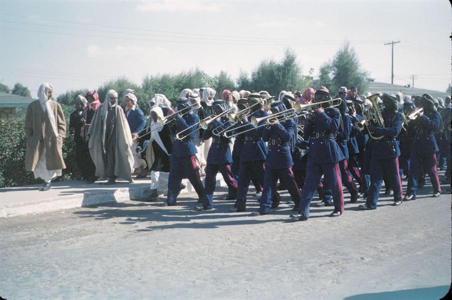 مراسم استقبال الملك سعود في أرامكو