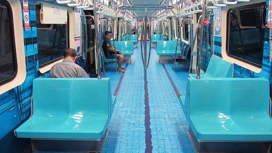 بالصور.. العاصمة التايوانية تحول أحد قطاراتها إلى مجمع للألعاب الأولمبية