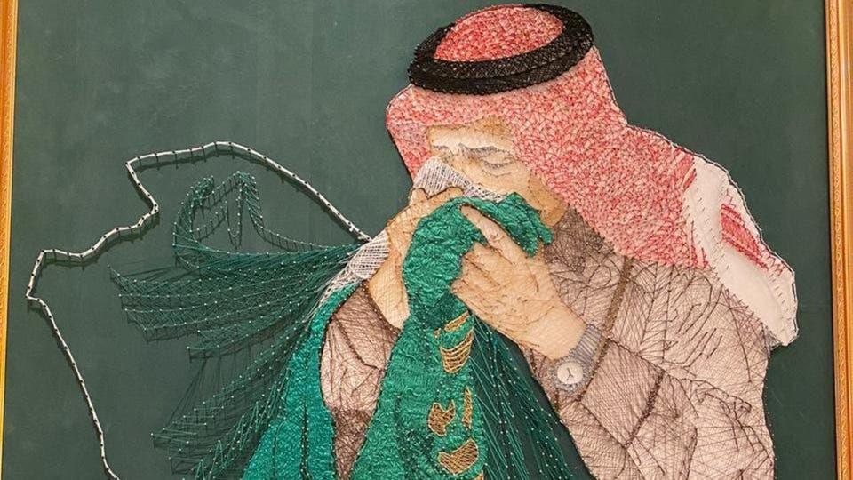 صاحب لوحة الخيوط والمسامير للملك سلمان يكشف التغيير الوحيد عن الصورة الأصلية 