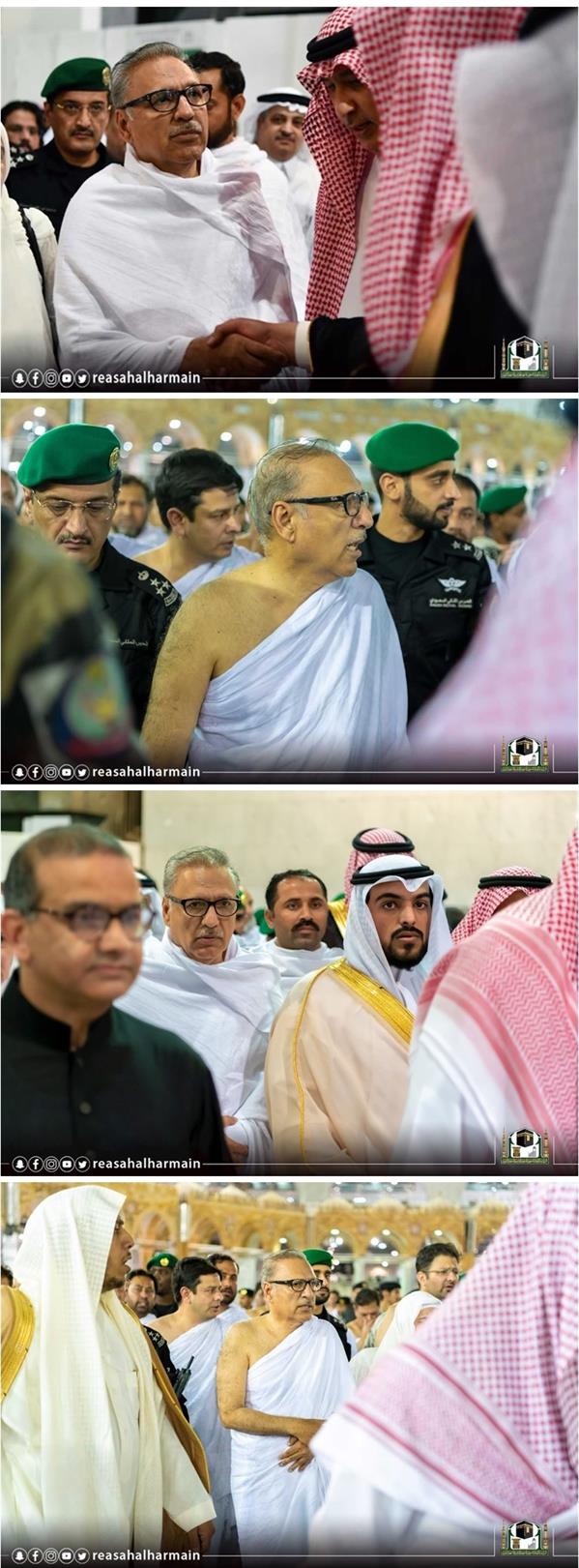 الرئيس الباكستاني يؤدي مناسك العمرة