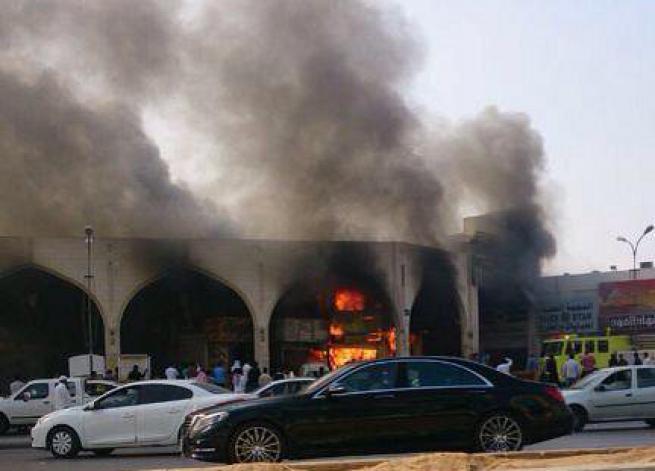 حريق اسواق طيبة