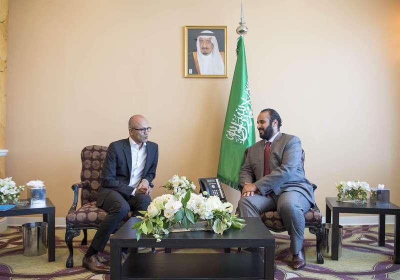 محمد بن سلمان يواصل لقاءاته برؤساء كبرى الشركات الأمريكية محمد بن سلمان يواصل لقاءاته برؤساء كبرى الشركات الأمريكية