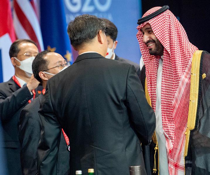 ولي العهد خلال مشاركته بقمة العشرين ولي العهد خلال مشاركته بقمة العشرين