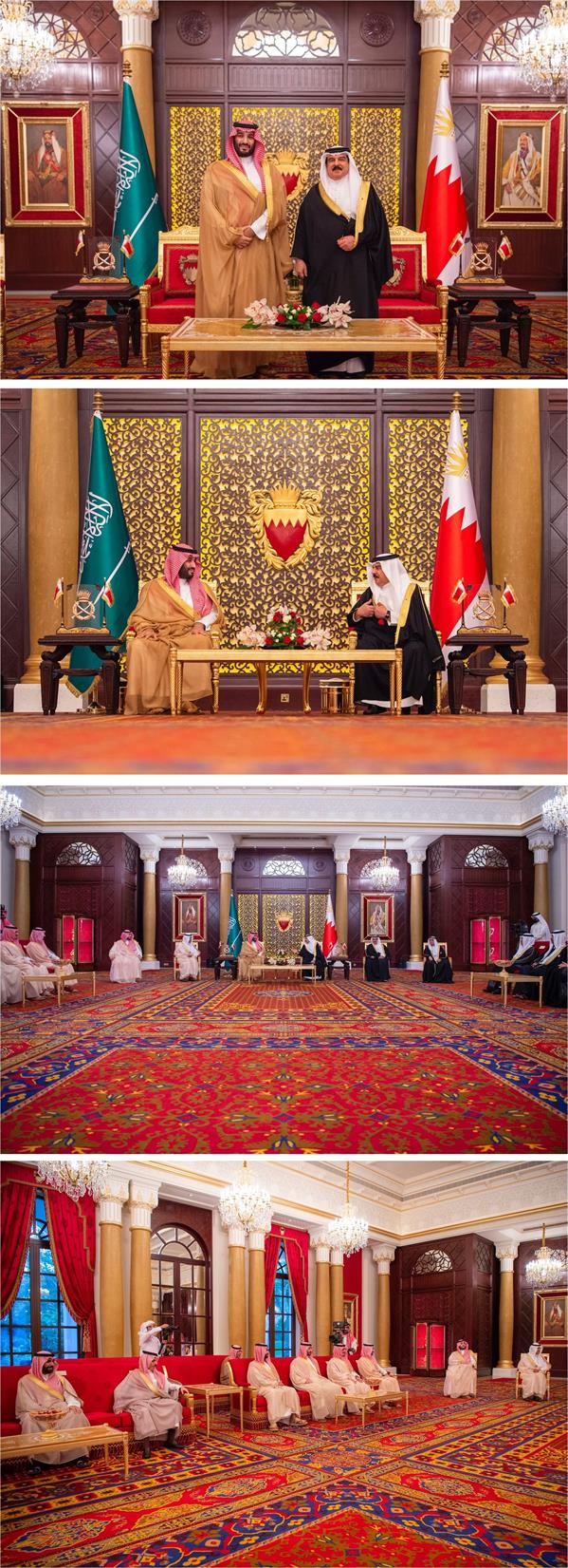 ولي العهد وملك البحرين يستعرضان العلاقات الأخوية 