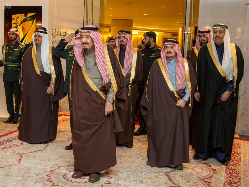 خادم الحرمين الشريفين يرعى حفل تكريم الفائزين بجائزة الملك خالد
