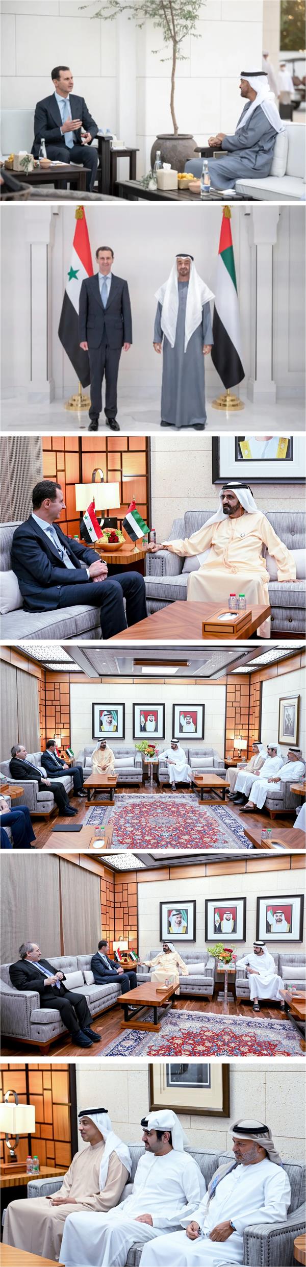  بشار الأسد يلتقي محمد بن زايد ومحمد بن راشد