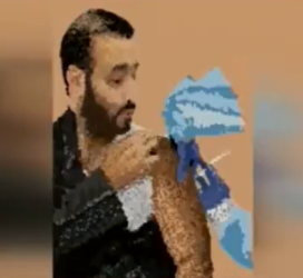 أخبار 24 | فيديو.. فنانة تشكيلية تبدع برسم لوحة فنية لولي العهد أثناء تلقيه لقاح كورونا