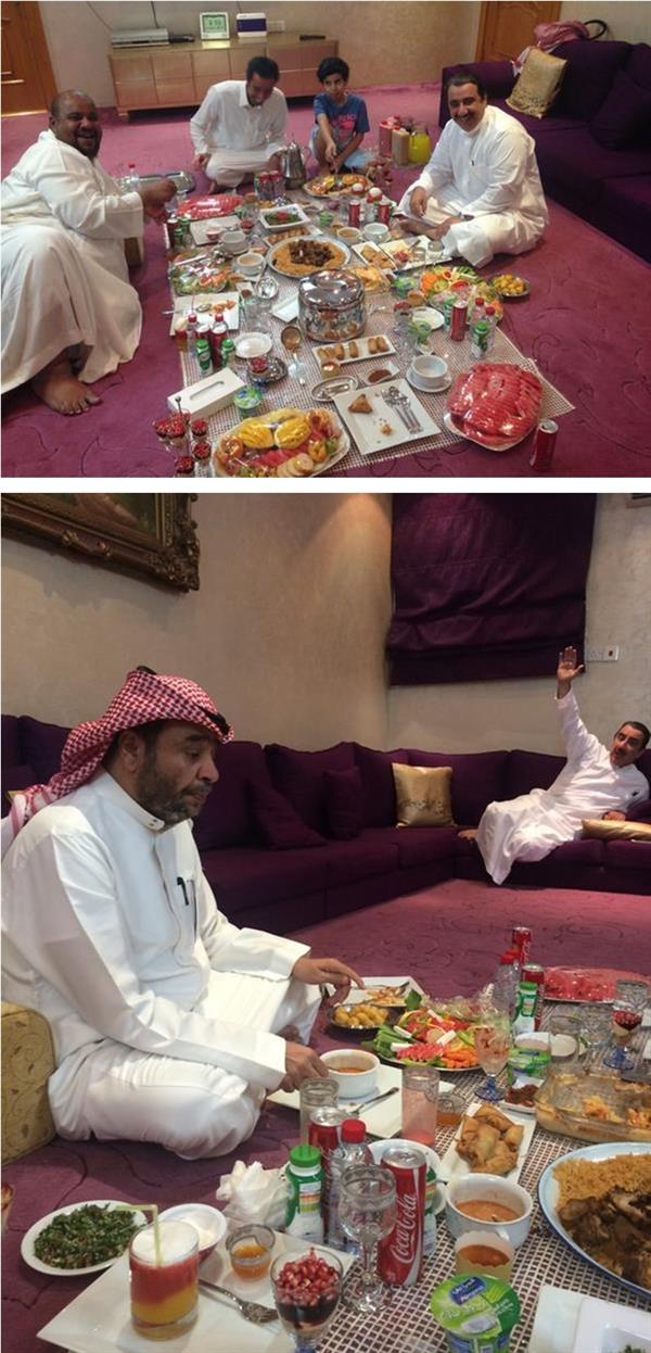  مائدة إفطار‏الفنانين فايز المالكي وحسن عسيري و راشد الشمراني