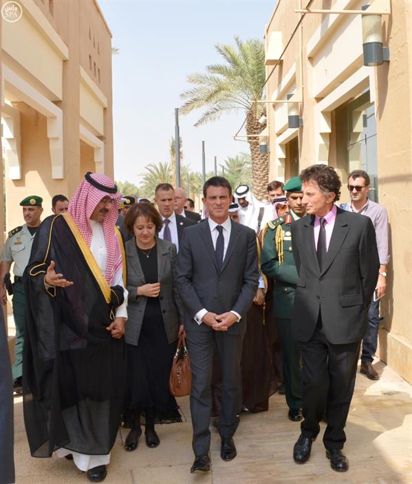 رئيس وزراء فرنسا يزور حي البجيري بالدرعية التاريخية